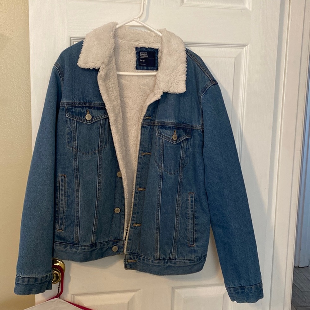 Mens Sherpa lines Jean jacket